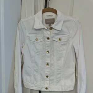 Bright White Denim Jacket from Banana Republic Sz M
